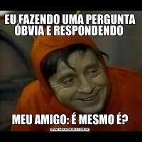 EU FAZENDO UMA PERGUNTA ÓBVIA E RESPONDENDO MEU AMIGO: É MESMO É?