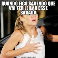 QUANDO FICO SABENDO QUE VAI TER LEILÃO ESSE SÁBADO