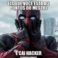 EIS QUE VOCÊ ESTA A 3 PONTOS DO MESTREE CAI HACKER