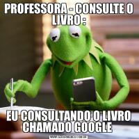 PROFESSORA - CONSULTE O LIVRO :EU CONSULTANDO O LIVRO CHAMADO GOOGLE 