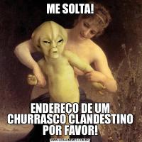 ME SOLTA!ENDEREÇO DE UM CHURRASCO CLANDESTINO POR FAVOR!