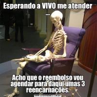 Esperando a VIVO me atender ...Acho que o reembolso vou agendar para daqui umas 3 reencarnações.