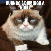 QUANDO É DOMINGO À NOITE
