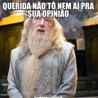 QUERIDA NÃO TÔ NEM AÍ PRA SUA OPINIÃO