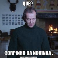 QUE?  CORPINHO DA NOVINHA .