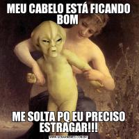 MEU CABELO ESTÁ FICANDO BOM ME SOLTA PQ EU PRECISO ESTRAGAR!!!