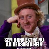 SEM HORA EXTRA NO ANIVERSÁRIO HEIN