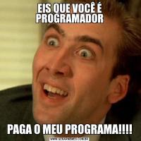 EIS QUE VOCÊ É PROGRAMADORPAGA O MEU PROGRAMA!!!!