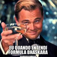 EU QUANDO ENTENDI FORMULA BHASKARA