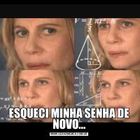 ESQUECI MINHA SENHA DE NOVO...