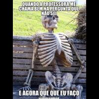 QUANDO A PROFESSORA ME CHAMA BEM NA PERGUNTA QUE NÃO SEIE AGORA QUE QUE EU FAÇO