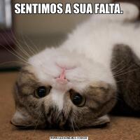 SENTIMOS A SUA FALTA.