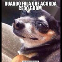 QUANDO FALA QUE ACORDA CEDO E BOM 