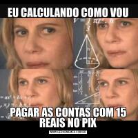 EU CALCULANDO COMO VOUPAGAR AS CONTAS COM 15 REAIS NO PIX