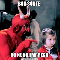 BOA SORTE NO NOVO EMPREGO