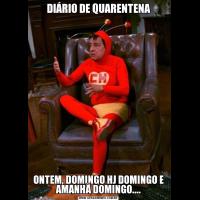 DIÁRIO DE QUARENTENAONTEM, DOMINGO HJ DOMINGO E AMANHÃ DOMINGO....