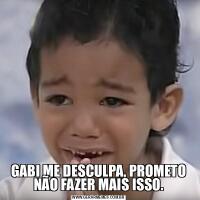 GABI ME DESCULPA, PROMETO NÃO FAZER MAIS ISSO.