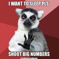 I WANT TO SLEEP PLS SHOOT BIG NUMBERS