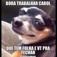 BORA TRABALHAR CAROLQUE TEM FOLHA E VT PRA FECHAR