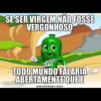 SE SER VIRGEM NÃO FOSSE VERGONHOSOTODO MUNDO FALARIA ABERTAMENTE QUE É