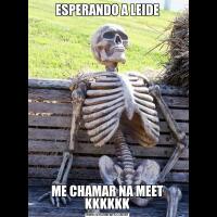 ESPERANDO A LEIDEME CHAMAR NA MEET KKKKKK