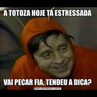 A TOTOZA HOJE TÁ ESTRESSADAVAI PECAR FIA, TENDEU A DICA?