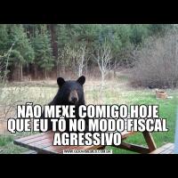 NÃO MEXE COMIGO HOJE QUE EU TÔ NO MODO FISCAL AGRESSIVO