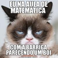 EU NA AULA DE MATEMÁTICA COM A BARRIGA PARECENDO UM BOI