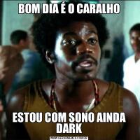 BOM DIA É O CARALHOESTOU COM SONO AINDA DARK