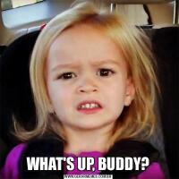 WHAT'S UP, BUDDY?