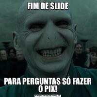 FIM DE SLIDEPARA PERGUNTAS SÓ FAZER O PIX!