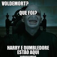 VOLDEMORT?                                                                                   QUE FOI?HARRY E DUMBLEDORE ESTÃO AQUI