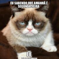 EU SABENDO QUE AMANHÃ É SEGUNDA-FEIRA EU