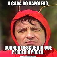A CARA DO NAPOLEÃOQUANDO DESCOBRIO QUE PERDEU O PODER.