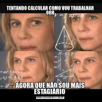 TENTANDO CALCULAR COMO VOU TRABALHAR 08HAGORA QUE NÃO SOU MAIS ESTAGIÁRIO 