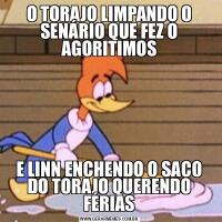 O TORAJO LIMPANDO O SENÁRIO QUE FEZ O AGORITIMOSE LINN ENCHENDO O SACO DO TORAJO QUERENDO FÉRIAS