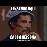 PENSANDO AQUICADÊ O NELSON?