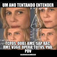UM ANO TENTANDO ENTENDERTCPOS, OOBJ, AMS, SAP, RAC, RM1, V360, OPERA, TOTVS, PVA, PDV