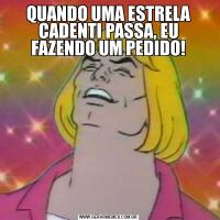 QUANDO UMA ESTRELA CADENTI PASSA, EU FAZENDO UM PEDIDO!
