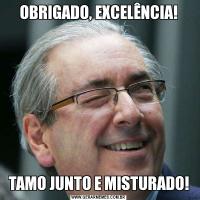 OBRIGADO, EXCELÊNCIA!TAMO JUNTO E MISTURADO!