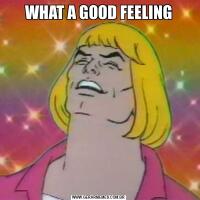 WHAT A GOOD FEELING
