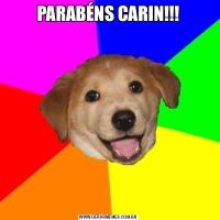 PARABÉNS CARIN!!!