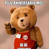 FELIZ ANIVERSÁRIO MECAI AI 