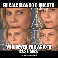 EU CALCULANDO O QUANTO VOU DEVER PRO AGIOTA ESSE MES