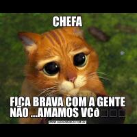 CHEFAFICA BRAVA COM A GENTE NÃO ...AMAMOS VC