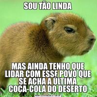 SOU TÃO LINDAMAS AINDA TENHO QUE LIDAR COM ESSE POVO QUE SE ACHA A ÚLTIMA COCA-COLA DO DESERTO