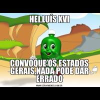 HEI,LUÍS XVICONVOQUE OS ESTADOS GERAIS,NADA PODE DAR ERRADO