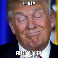 É... NÉ?FAZER O QUÊ?