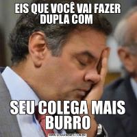 EIS QUE VOCÊ VAI FAZER DUPLA COM SEU COLEGA MAIS BURRO