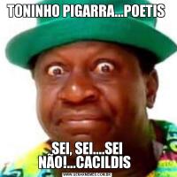 TONINHO PIGARRA...POETIS SEI, SEI....SEI NÃO!...CACILDIS  